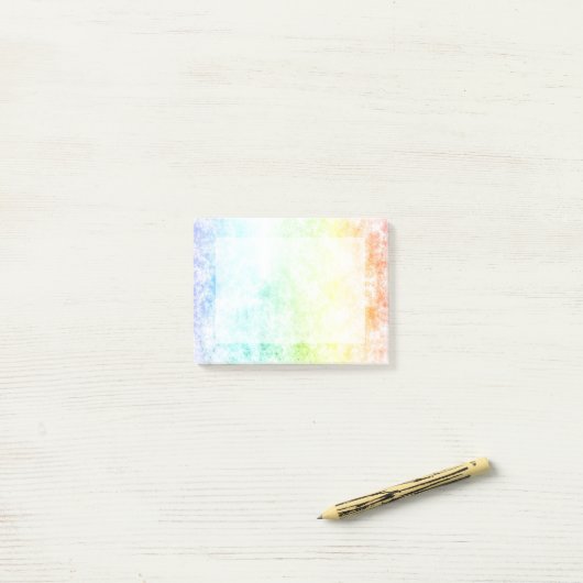 Regenbogen-Wolken-Hintergrund fertigen besonders Post-it Klebezettel (Auf Schreibtisch)