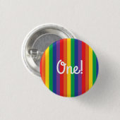 Regenbogen & Wolken Niedlich 1. Geburtstag Party Button (Vorne & Hinten)