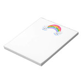 Regenbogen-Wolken Notizblock (Rotiert)