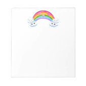 Regenbogen-Wolken Notizblock (Vorderseite)