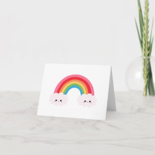 Regenbogen-Wolken-Notizkarten Karte