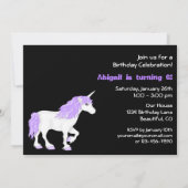 Regenbogen, Wolken und Einhorn Einladung zum Gebur (Rückseite)