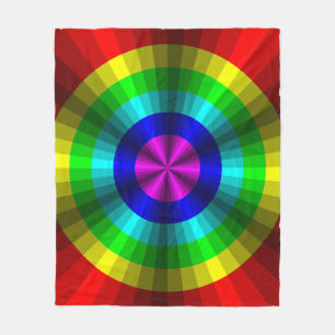 Regenbogen-Wolldecke mit optischer Täuschung Fleecedecke