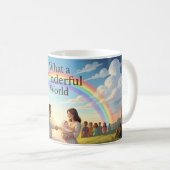 Regenbogen-Wunder und Harmonieposter Kaffeetasse (VorderseiteRechts)