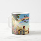 Regenbogen-Wunder und Harmonieposter Kaffeetasse (Vorderseite Links)