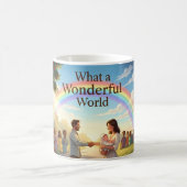Regenbogen-Wunder und Harmonieposter Kaffeetasse (Mittel)