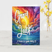 Regenbogen Wünsche: Viel Glück Sie haben diese Prü Karte (Gelbe Blume)