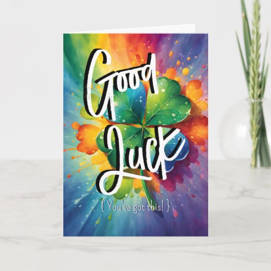 Regenbogen Wünsche: Viel Glück Sie haben diese Prü Karte (Vorderseite)