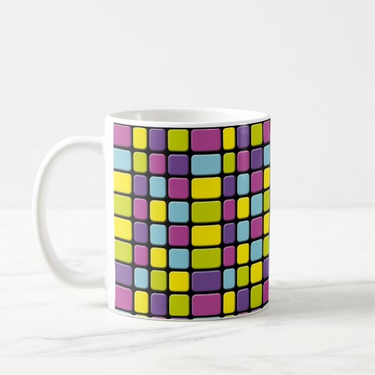 Regenbogen-Würfel Kaffeetasse (Links)