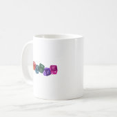 Regenbogen‑Würfel‑Kaffeetasse Kaffeetasse (Vorderseite Links)