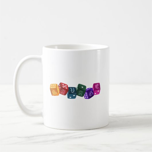 Regenbogen‑Würfel‑Kaffeetasse Kaffeetasse (Links)