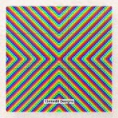 Regenbogen X - Glasuntersetzer (Vorderseite)