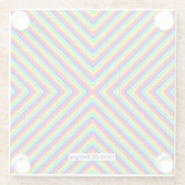 Regenbogen X - Glasuntersetzer (Rückseite)