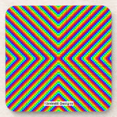 Regenbogen X - Plastikuntersetzer Getränkeuntersetzer (Vorderseite)