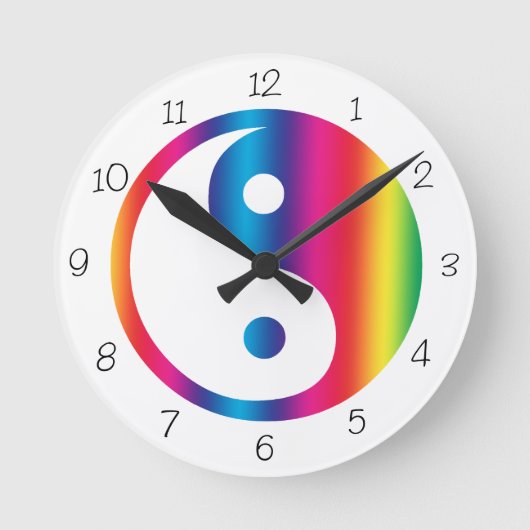 Regenbogen Yang Runde Uhr (Vorderseite)