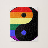 Regenbogen Yin und Yang - LGBT Puzzle (Vertikal)