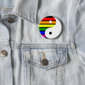 Regenbogen Yin Yang Button (Beispiel)