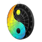 Regenbogen Yin Yang Dartscheibe (Vorderseite rechts)
