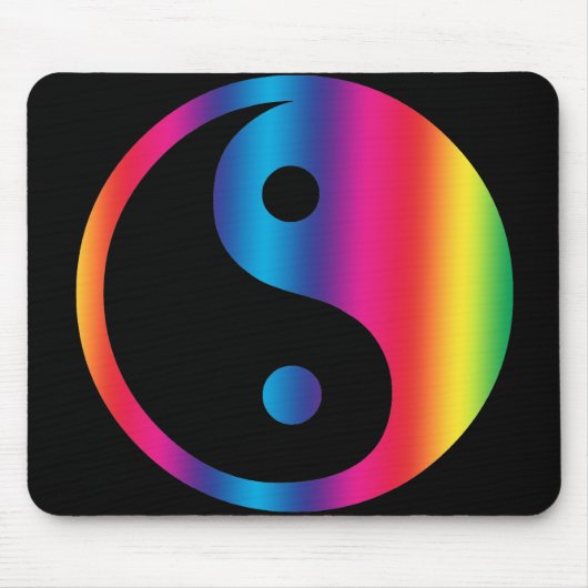 Regenbogen Yin Yang Mousepad (Vorne)