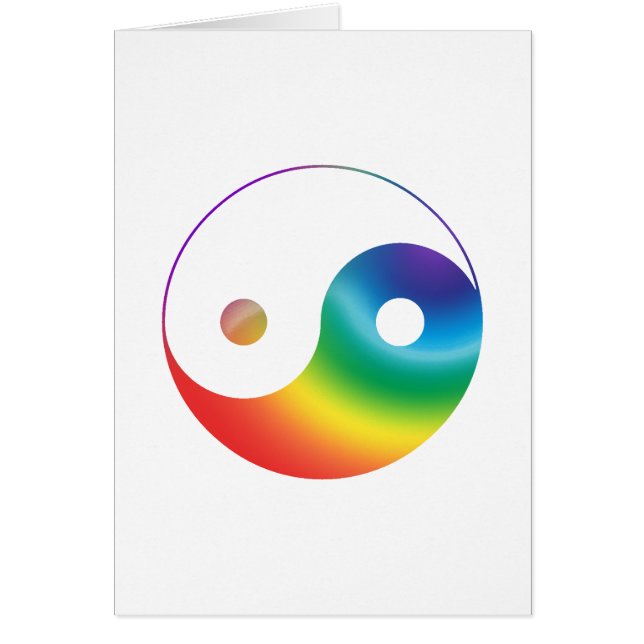 Regenbogen Yin Yang Symbol (Vorne)