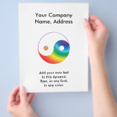 Regenbogen Yin Yang Symbol Flyer (Hand)