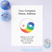 Regenbogen Yin Yang Symbol Flyer (Einzeln)