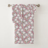 Regenbogen-Zahn-Muster Badhandtuch Set (Insitu)