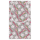 Regenbogen-Zahn-Muster Kleine Geschenktüte (Rückseite)