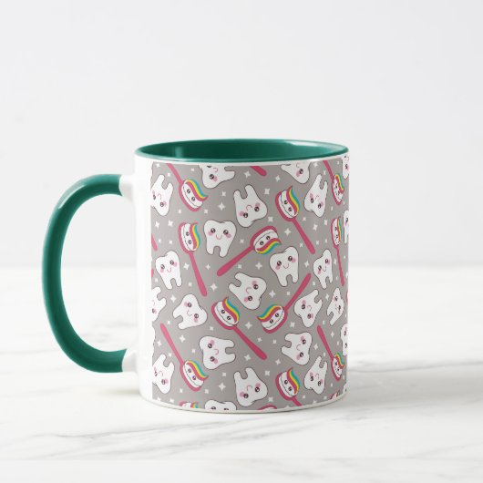 Regenbogen-Zahn-Muster Tasse (Links)