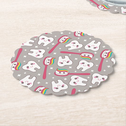 Regenbogen-Zahn-Muster Untersetzer (angewinkelt)