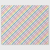 Regenbogen-Zahnbürste-Packpapier Geschenkpapier (Flach)