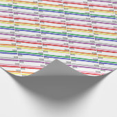 Regenbogen-Zahnbürste-Packpapier Geschenkpapier (Ecke)