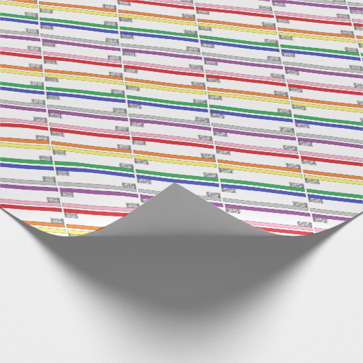 Regenbogen-Zahnbürste-Packpapier Geschenkpapier (Ecke)