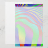 Regenbogen Zebra Briefpapier (Vorne/Hinten)
