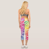 Regenbogen Zebra Capri Leggings (Rückseite)