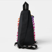Regenbogen Zebra Crossbody Bag (Rückseite)