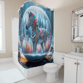 Regenbogen Zebra Duschvorhang (Beispiel)