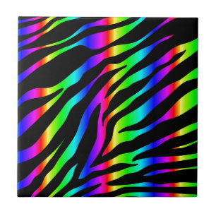 Regenbogen Zebra Fliese