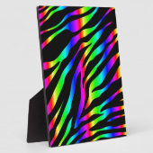 Regenbogen Zebra Fotoplatte (Seite)