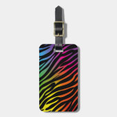Regenbogen Zebra-Gepäckanhänger Gepäckanhänger (Vorderseite vertikal)