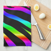 Regenbogen Zebra Handtuch (Viertel Falte)
