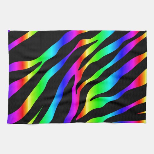 Regenbogen Zebra Handtuch (Horizontal)