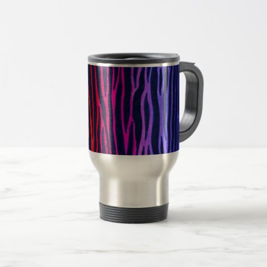 Regenbogen Zebrastreifen-Kaffee-Tasse Reisebecher (VorderseiteRechts)