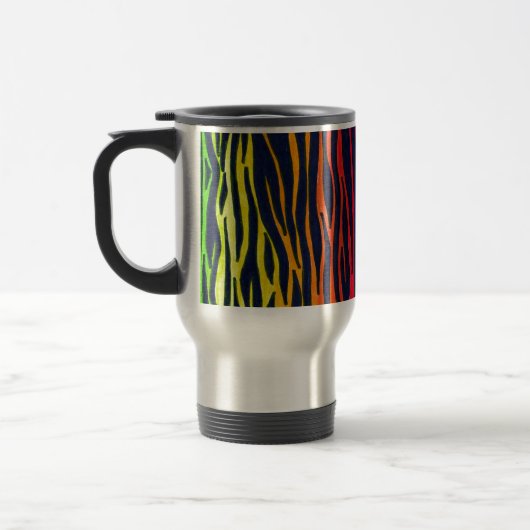 Regenbogen Zebrastreifen-Kaffee-Tasse Reisebecher (Links)