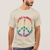 Regenbogen-Zeichen-Sprachfriedenszeichen-T - Shirt (Vorderseite)
