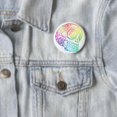 Regenbogen zeichnet Zuckerschädel in der Liebe Button (Beispiel)