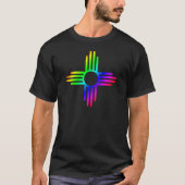 Regenbogen Zia T-Shirt (Vorderseite)