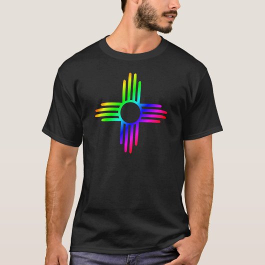 Regenbogen Zia T-Shirt (Vorderseite)