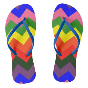 Regenbogen Zickzack Flip Flops Sandalen Schuhe