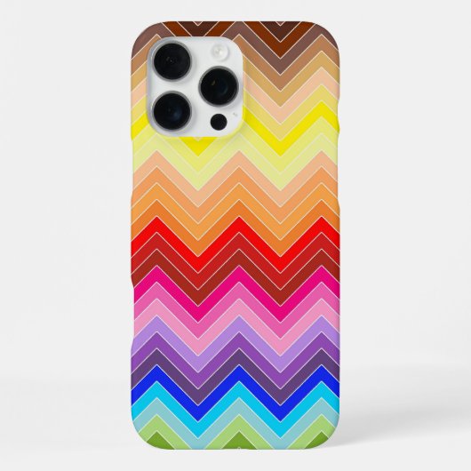 Regenbogen-Zickzack iPhone Hülle (Rückseite)